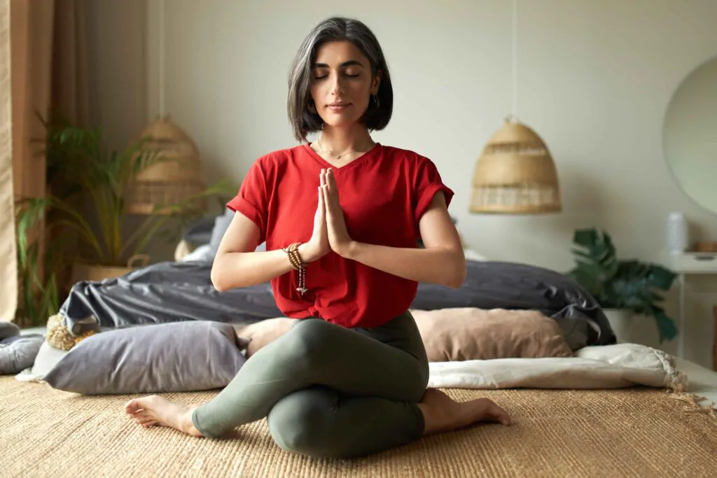 meditation improves sleep and calm your mind.
